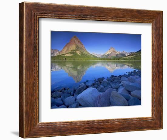 Swiftcurrent Lake, Glacier National Park, Montana, USA-Charles Gurche-Framed Photographic Print