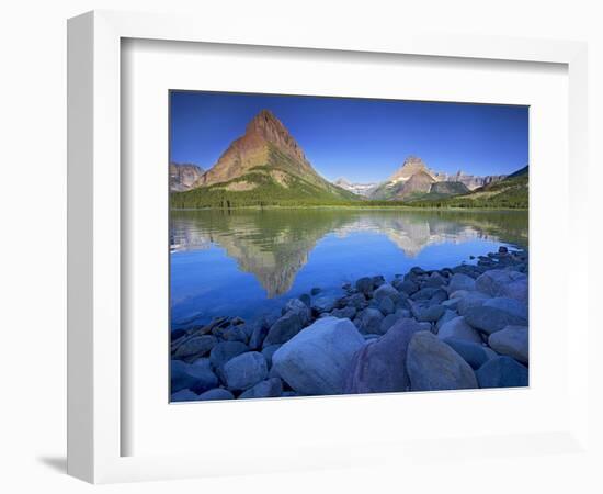 Swiftcurrent Lake, Glacier National Park, Montana, USA-Charles Gurche-Framed Photographic Print