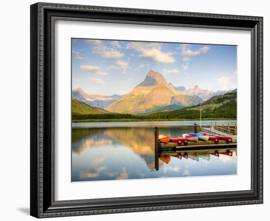 Swiftcurrent Lake, Many Glacier, Glacier National Park, Montana, USA-Jamie & Judy Wild-Framed Photographic Print