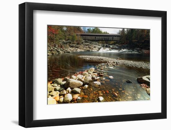 Swiftwater Covered Bridge, Bath, Newpshire-George Oze-Framed Photographic Print