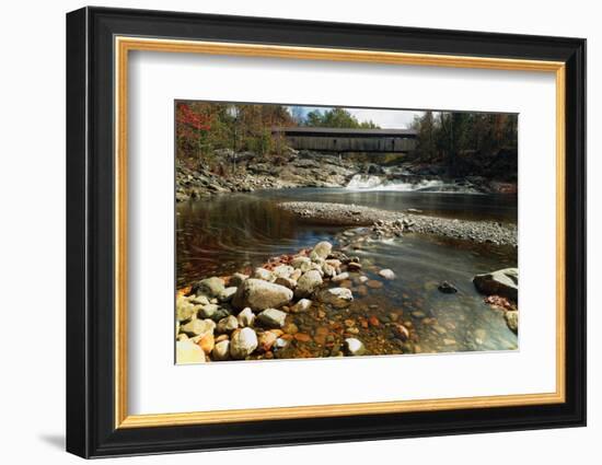 Swiftwater Covered Bridge, Bath, Newpshire-George Oze-Framed Photographic Print