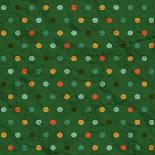 Polka Dot Pattern on Green Background-Swill Klitch-Art Print
