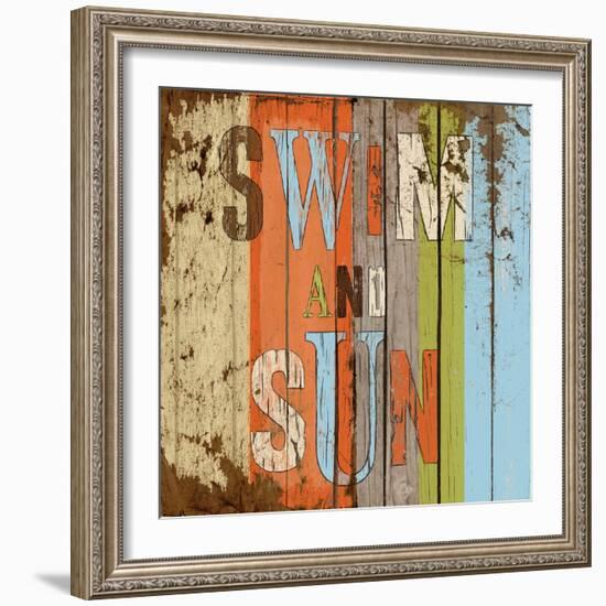 Swim and Sun-Elizabeth Medley-Framed Art Print