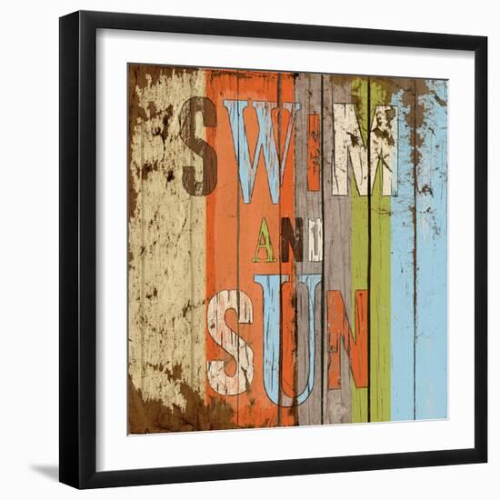 Swim and Sun-Elizabeth Medley-Framed Art Print