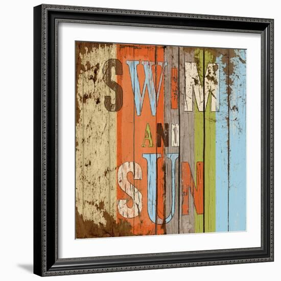 Swim and Sun-Elizabeth Medley-Framed Art Print