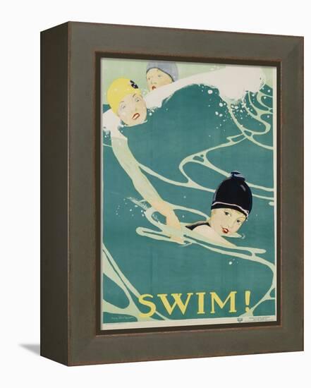 Swim! Poster-Anita Parkhurst-Framed Premier Image Canvas