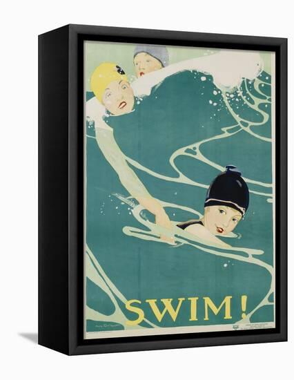 Swim! Poster-Anita Parkhurst-Framed Premier Image Canvas