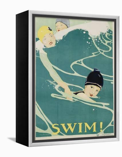 Swim! Poster-Anita Parkhurst-Framed Premier Image Canvas