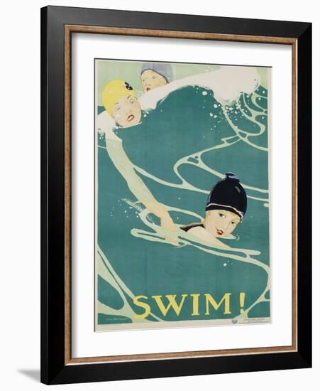 Swim! Poster-Anita Parkhurst-Framed Giclee Print