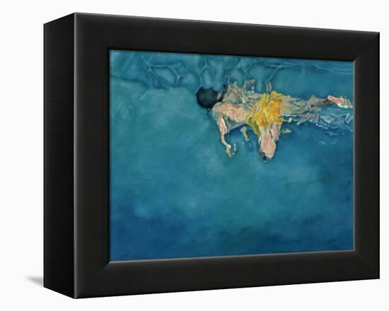 Swimmer in Yellow, 1990-Gareth Lloyd Ball-Framed Premier Image Canvas