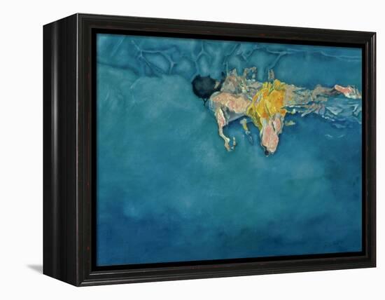 Swimmer in Yellow, 1990-Gareth Lloyd Ball-Framed Premier Image Canvas