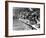 Swimming Competition at Berlin Olympic Games in 1936 : Here Swimmers Diving in Swimmming Pool-null-Framed Photo