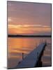 Swimming dock, Cass Lake, Minnesota at sunset-Gayle Harper-Mounted Photographic Print