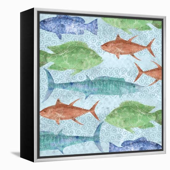 Swimming Fish-Bee Sturgis-Framed Stretched Canvas