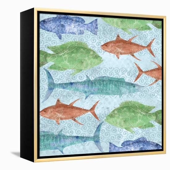 Swimming Fish-Bee Sturgis-Framed Stretched Canvas