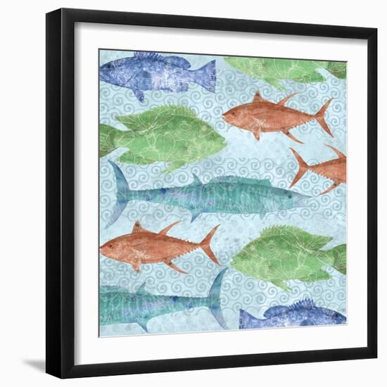 Swimming Fish-Bee Sturgis-Framed Art Print