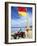 Swimming Flag and Patrolling Lifeguard at Bondi Beach, Sydney, New South Wales, Australia-Robert Francis-Framed Photographic Print