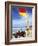 Swimming Flag and Patrolling Lifeguard at Bondi Beach, Sydney, New South Wales, Australia-Robert Francis-Framed Photographic Print