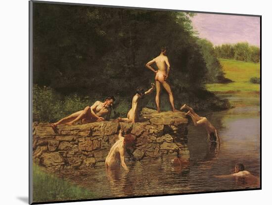 Swimming Hole, 1885-Thomas Cowperthwait Eakins-Mounted Giclee Print