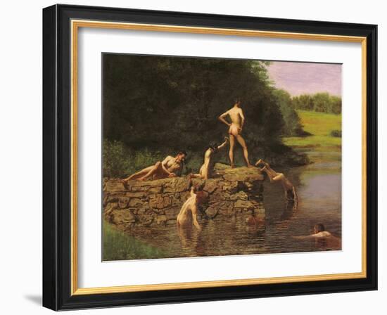 Swimming Hole, 1885-Thomas Cowperthwait Eakins-Framed Giclee Print