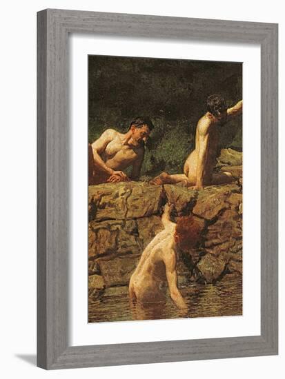 Swimming Hole, 1885-Thomas Cowperthwait Eakins-Framed Giclee Print