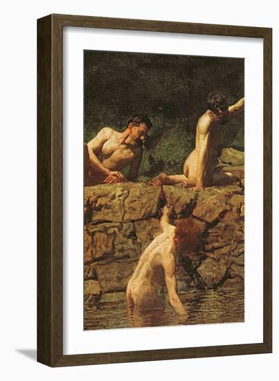 Swimming Hole, 1885-Thomas Cowperthwait Eakins-Framed Giclee Print