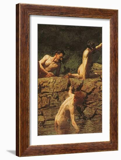 Swimming Hole, 1885-Thomas Cowperthwait Eakins-Framed Giclee Print