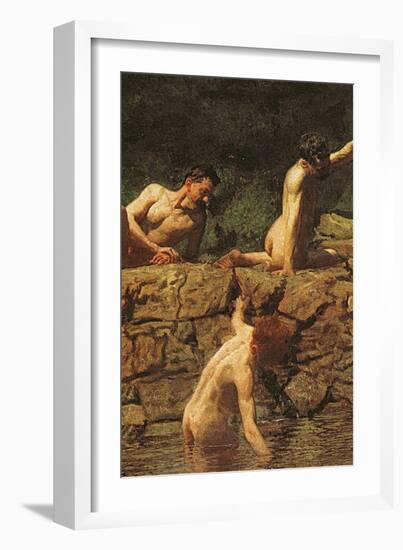 Swimming Hole, 1885-Thomas Cowperthwait Eakins-Framed Giclee Print