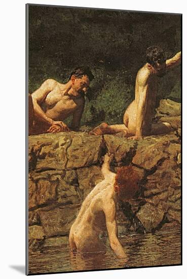 Swimming Hole, 1885-Thomas Cowperthwait Eakins-Mounted Giclee Print