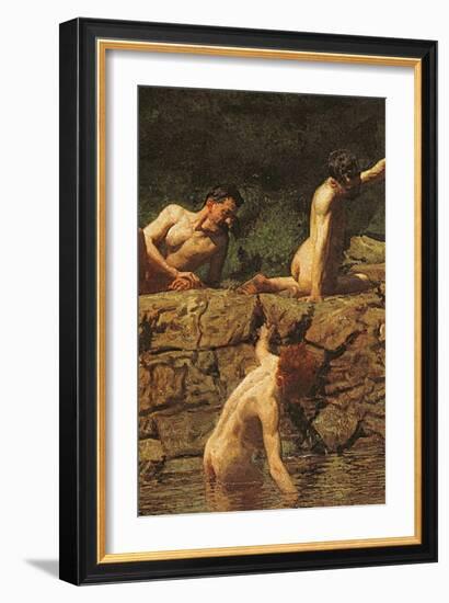 Swimming Hole, 1885-Thomas Cowperthwait Eakins-Framed Giclee Print