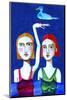 Swimming Ladies with Blue Bird-Sharyn Bursic-Mounted Photographic Print