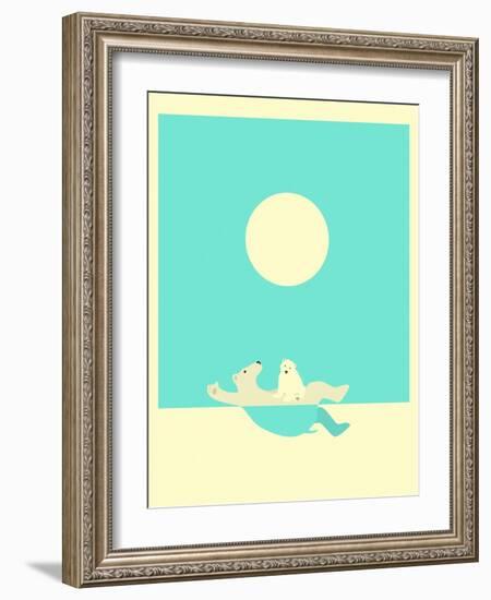 Swimming Lessons-Jazzberry Blue-Framed Art Print