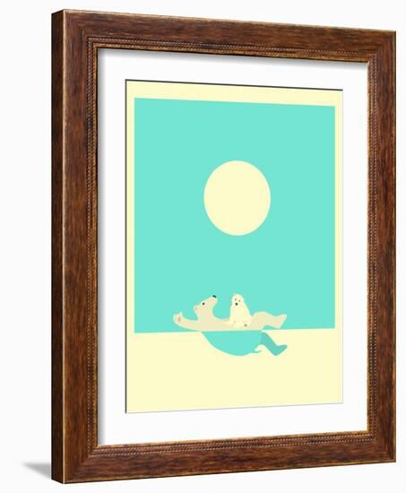 Swimming Lessons-Jazzberry Blue-Framed Art Print