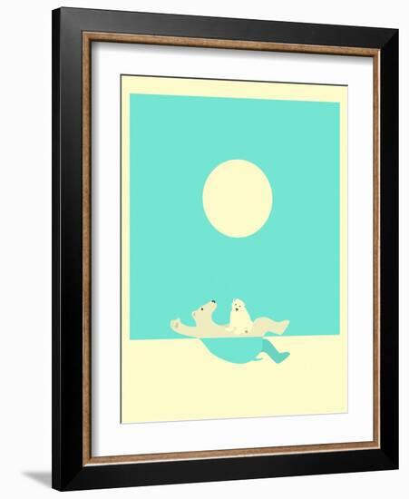 Swimming Lessons-Jazzberry Blue-Framed Art Print