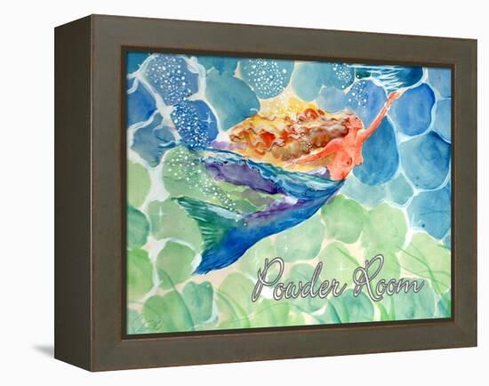 Swimming Mermaid Powder Room-sylvia pimental-Framed Stretched Canvas