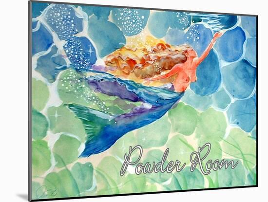 Swimming Mermaid Powder Room-sylvia pimental-Mounted Art Print