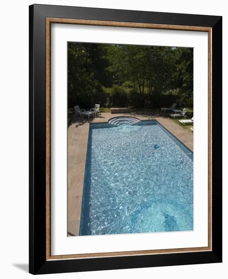 Swimming Pool at the Hotel Pyrenees, St.-Jean-Pied-De-Port, Aquitaine, Basque Country, France-R H Productions-Framed Photographic Print