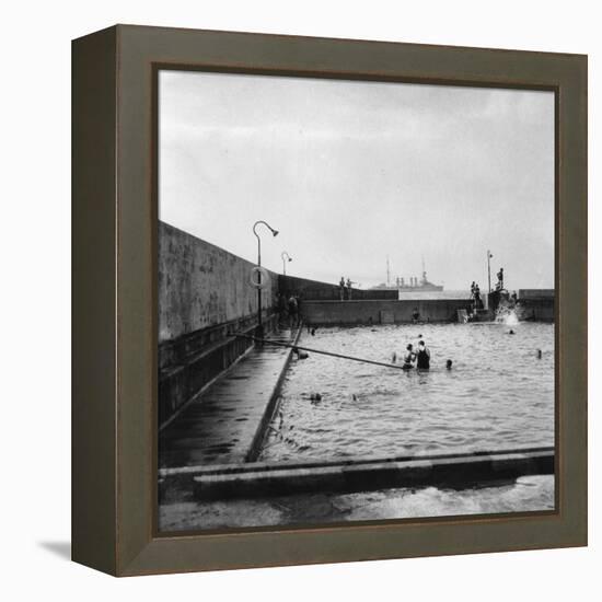 Swimming Pool, Balboa, Panama, 1931-null-Framed Premier Image Canvas