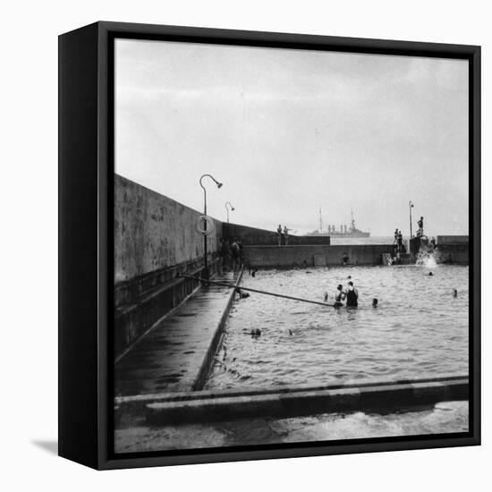 Swimming Pool, Balboa, Panama, 1931-null-Framed Premier Image Canvas