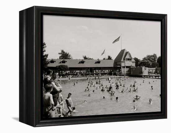 Swimming Pool, Belle Isle Park, Detroit, Mich.-null-Framed Stretched Canvas