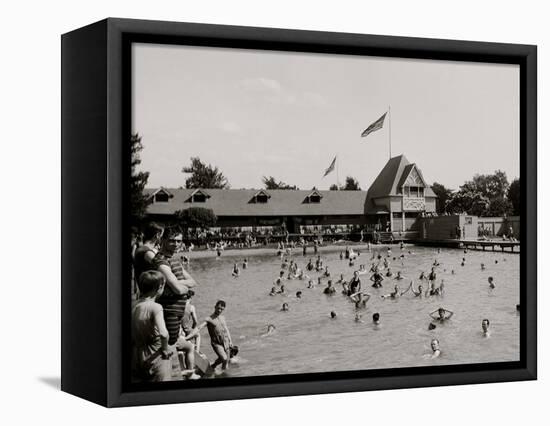 Swimming Pool, Belle Isle Park, Detroit, Mich.-null-Framed Stretched Canvas