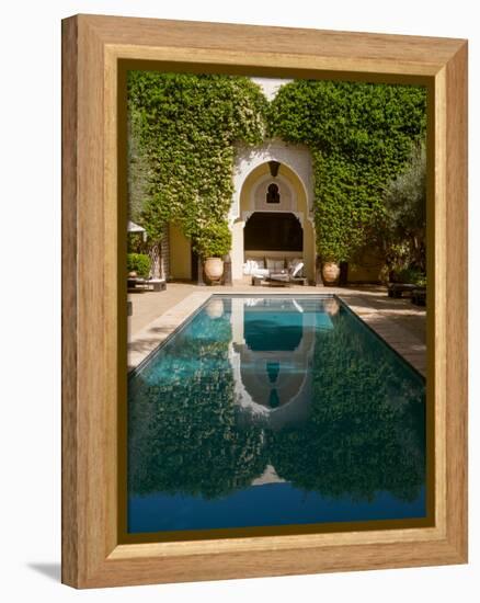 Swimming pool of Villa des Orangers hotel, Marrakesh, Morocco-null-Framed Premier Image Canvas