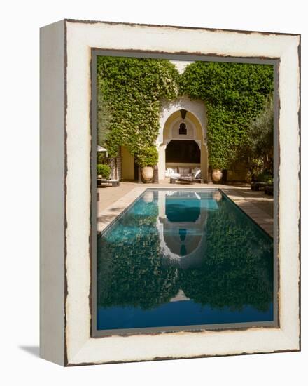 Swimming pool of Villa des Orangers hotel, Marrakesh, Morocco-null-Framed Premier Image Canvas