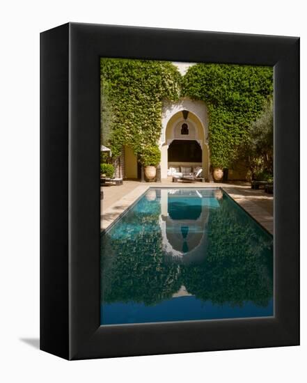 Swimming pool of Villa des Orangers hotel, Marrakesh, Morocco-null-Framed Premier Image Canvas