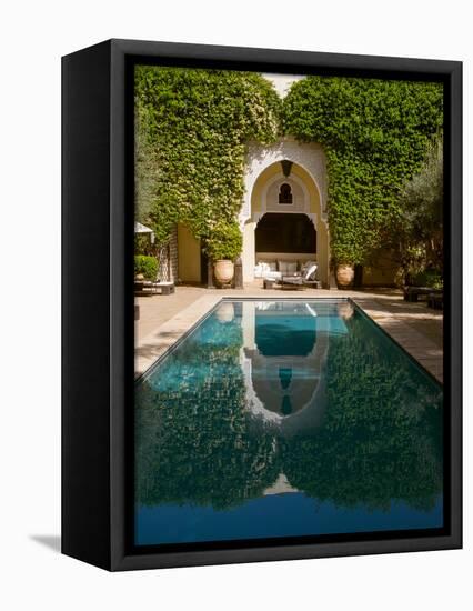 Swimming pool of Villa des Orangers hotel, Marrakesh, Morocco-null-Framed Premier Image Canvas