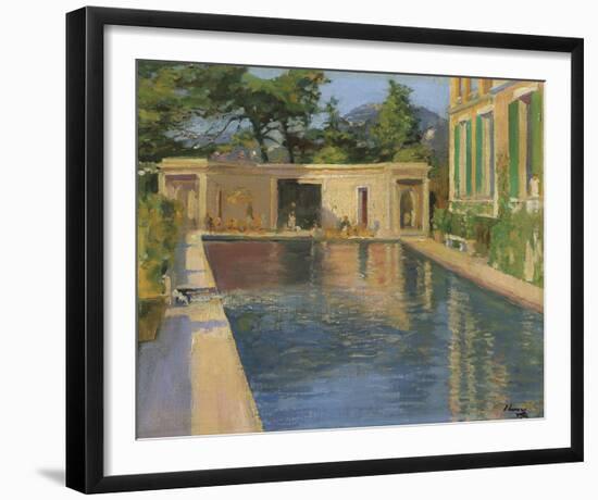 Swimming Pool, Southern France-Sir John Lavery-Framed Giclee Print