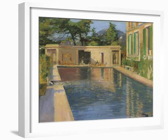 Swimming Pool, Southern France-Sir John Lavery-Framed Giclee Print