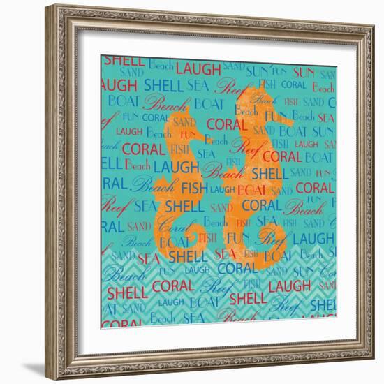 Swimming Seahorse-Piper Ballantyne-Framed Art Print