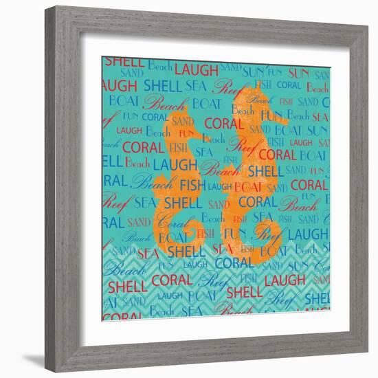 Swimming Seahorse-Piper Ballantyne-Framed Art Print