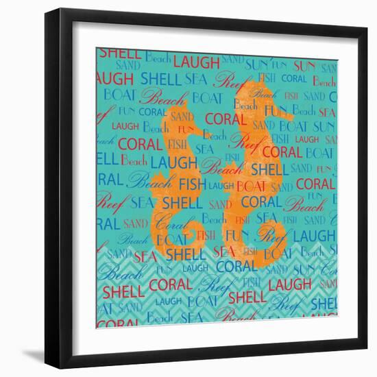 Swimming Seahorse-Piper Ballantyne-Framed Art Print